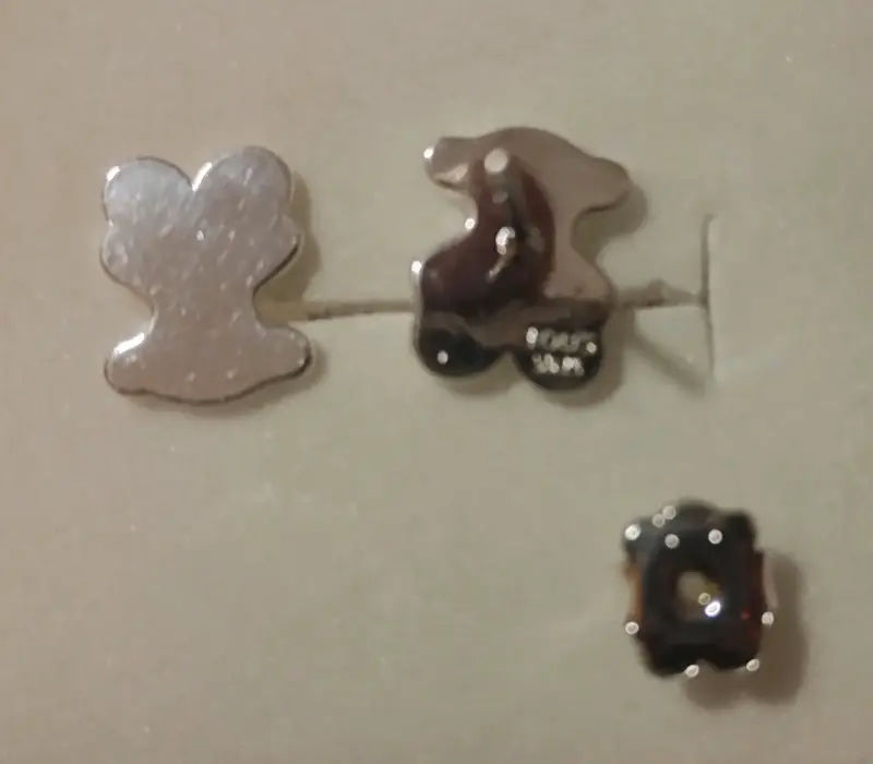 Aros osito de plata 925 - 4