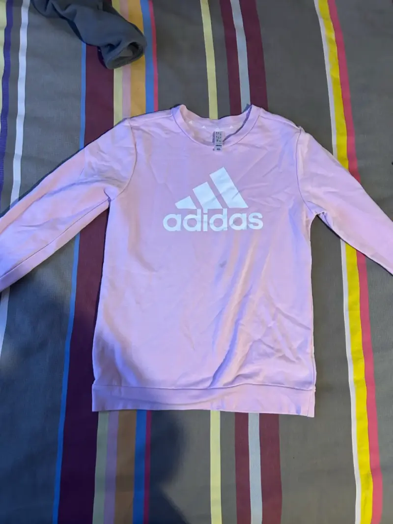 Polera rosa Adidas manga larga - 1