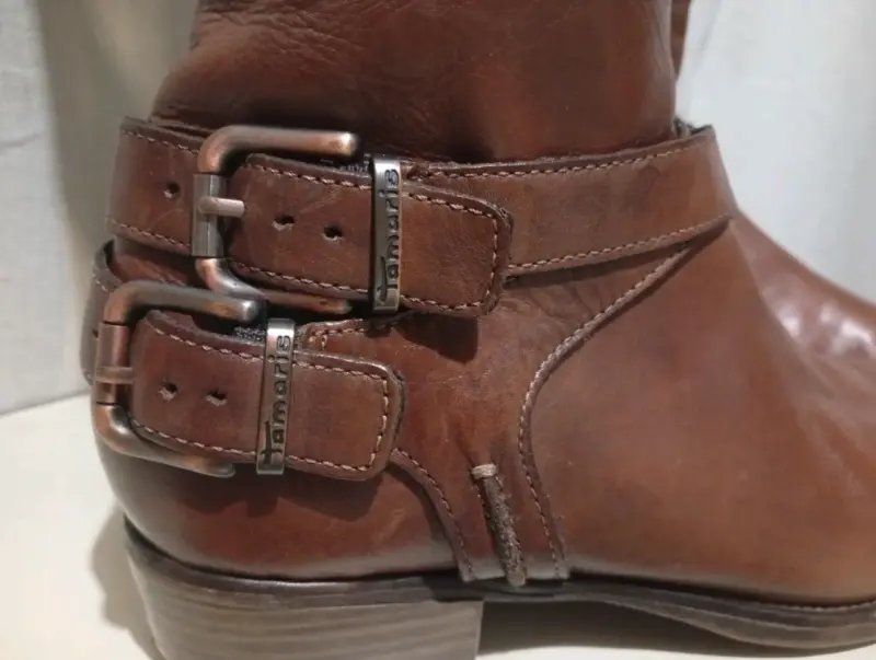 Botas largas de cuero marrón - 3