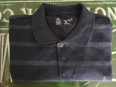 Polera polo azul a rayas - miniatura 1