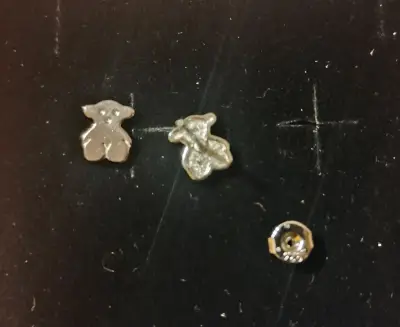 Aros de osito plateados, plata 925 - miniatura 4