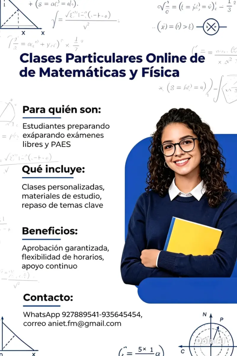 Clases online de matemáticas y física