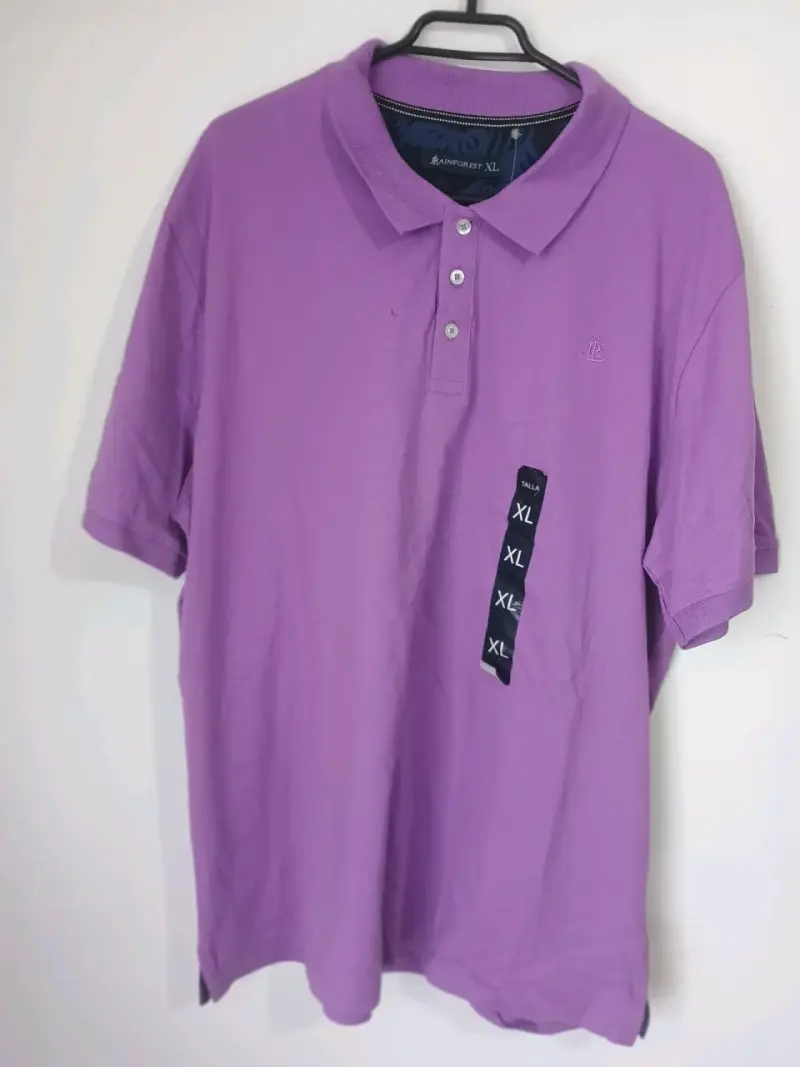 Polera pique morada y fucsia - 1