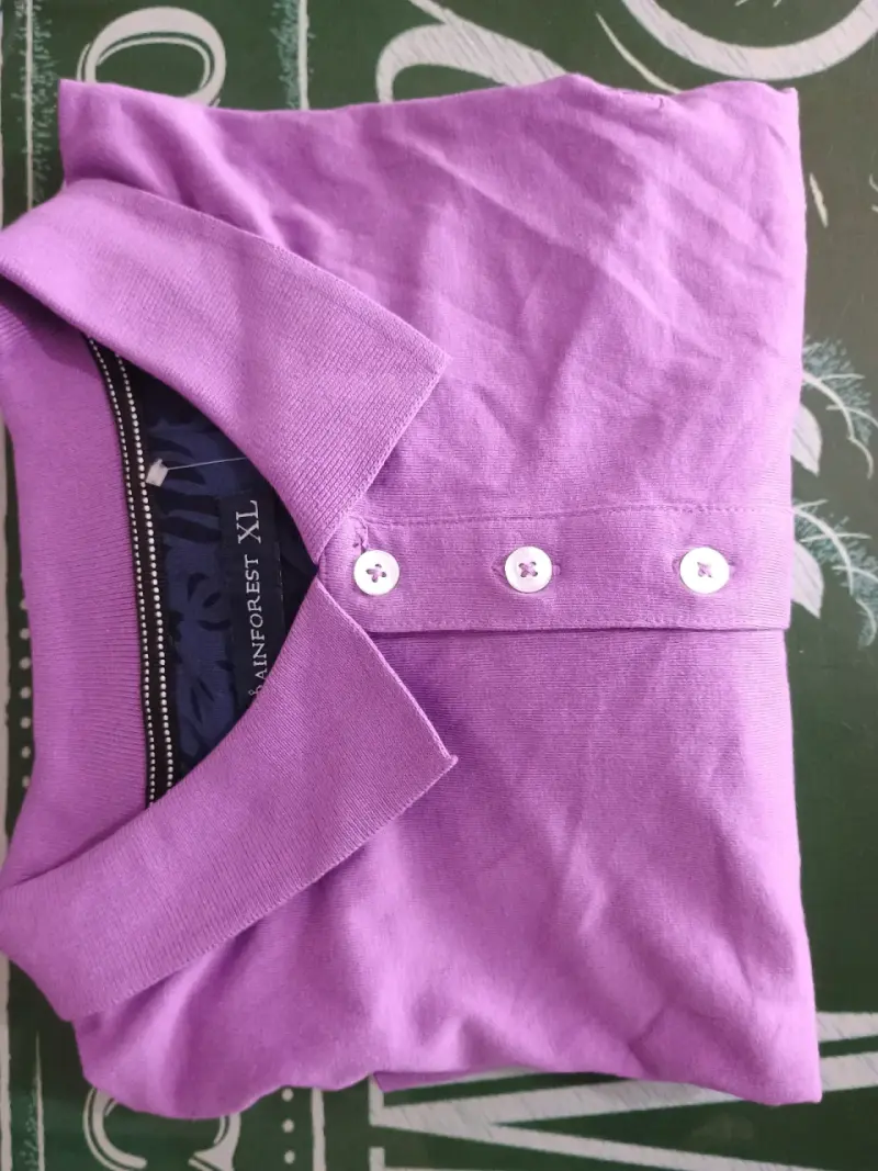 Polera pique morada y fucsia - 2