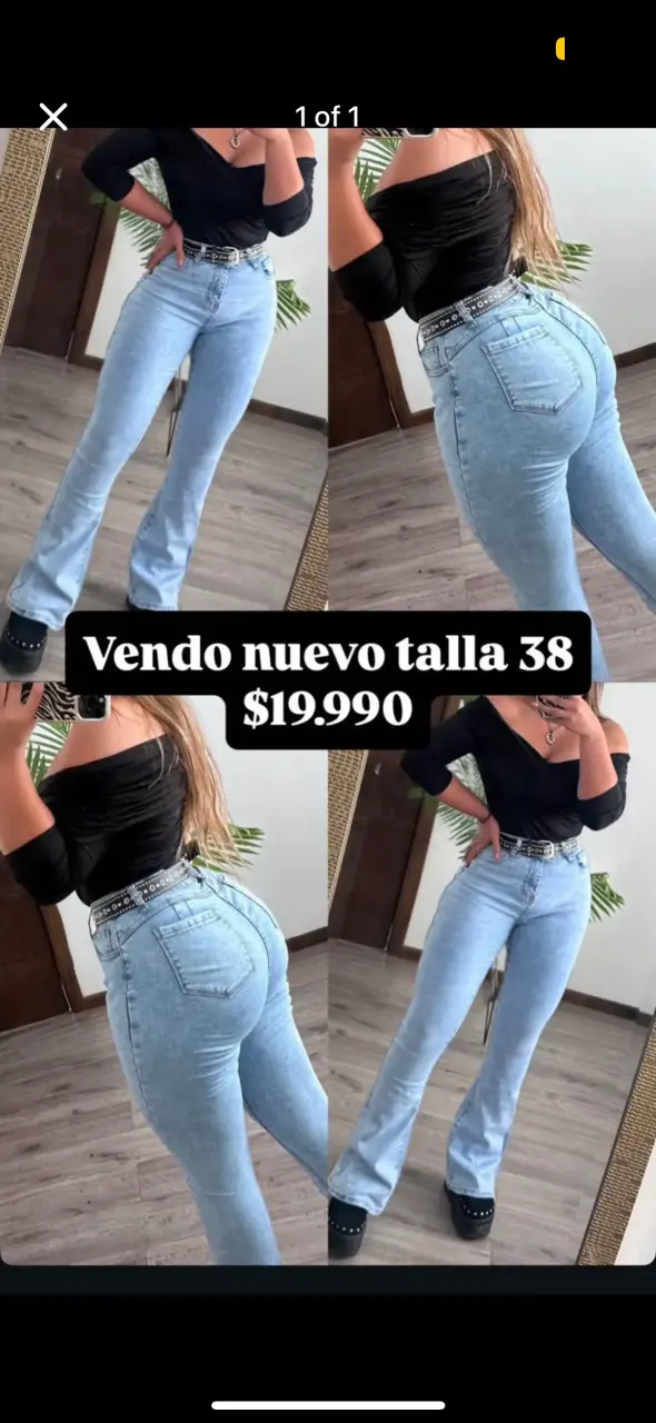 Jeans celestes talla 38
