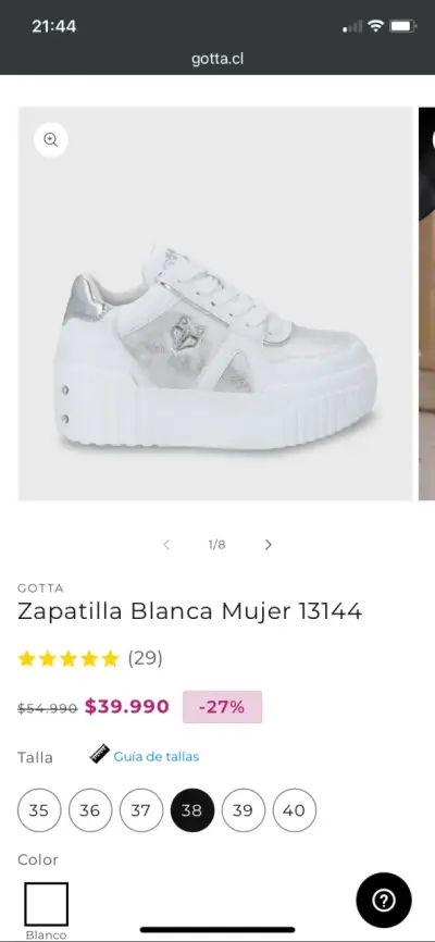 Zapatillas blancas mujer con plataforma - miniatura 1