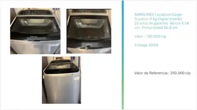 Lavadora Samsung 13kg carga superior gris moderna - miniatura 4