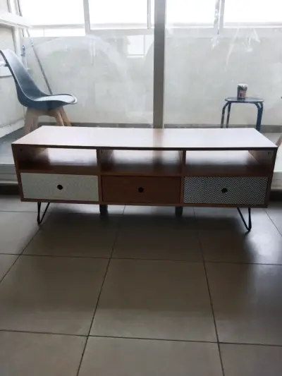 Rack Tv estilo moderno con cajones - miniatura 2