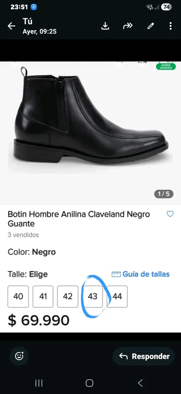 Botines negros de hombre 3 pares