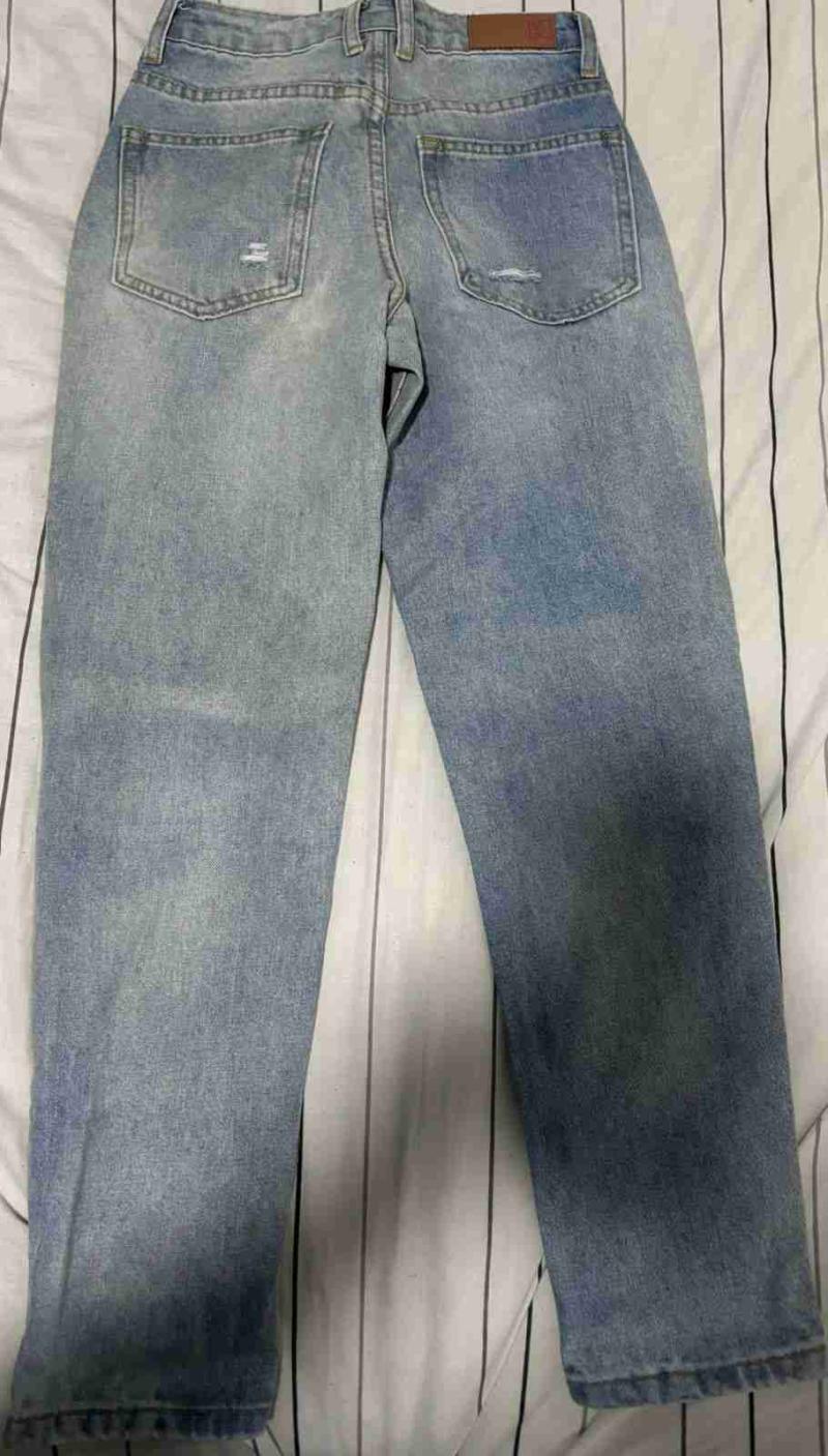 Jeans azul claro desgaste - 1