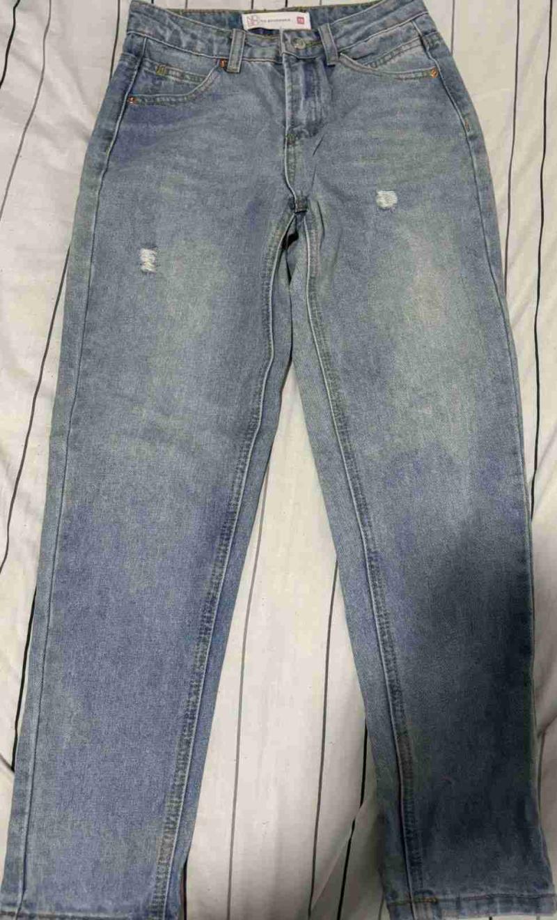 Jeans azul claro desgaste - 3