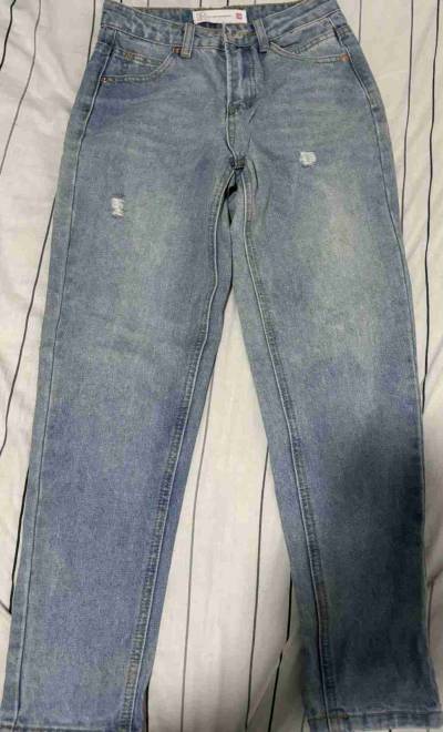 Jeans azul claro desgaste - miniatura 3