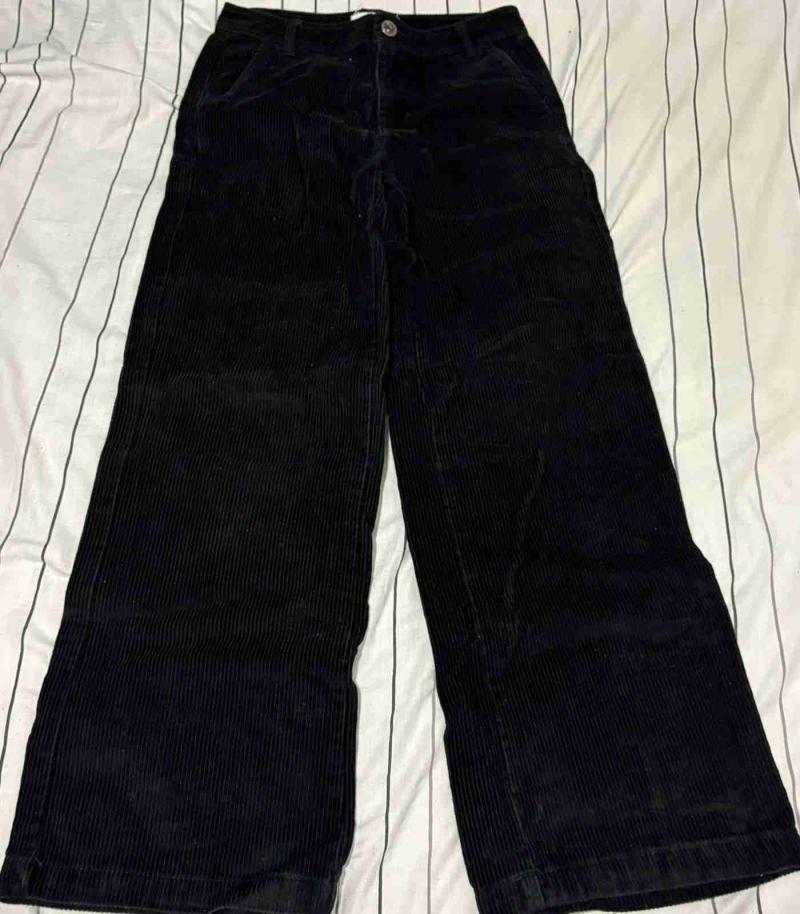 Pantalones de pana negros - 1