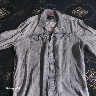 Camisa gris Mossimo slim fit - miniatura 2
