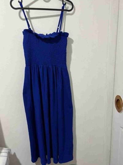 Vestido azul con tirantes - miniatura 1