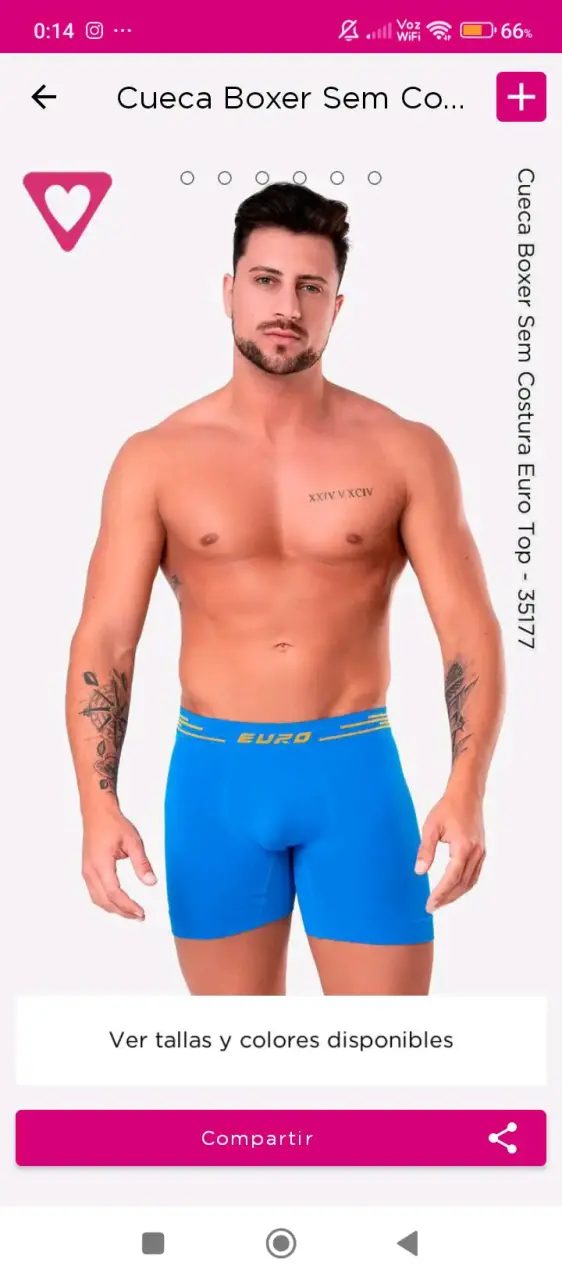 Boxer azul sin costura Euro