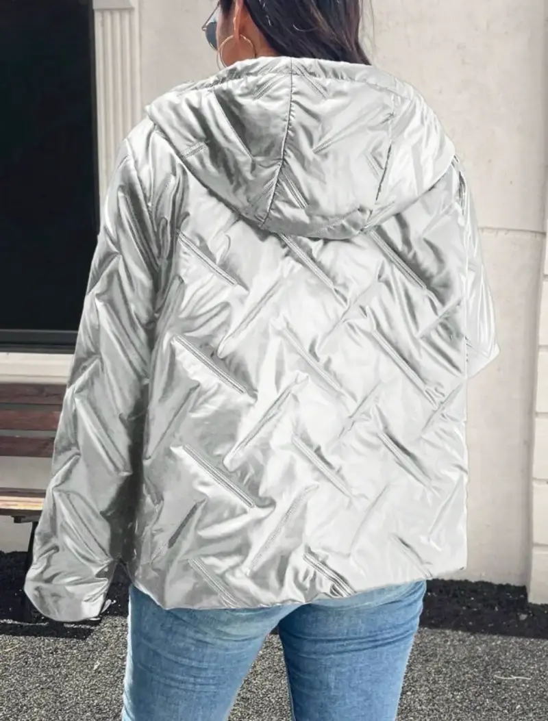 Chaqueta plateada shein - 2