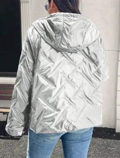 Chaqueta plateada shein - miniatura 2