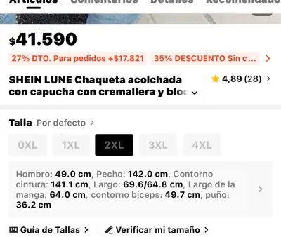 Chaqueta plateada shein - miniatura 3