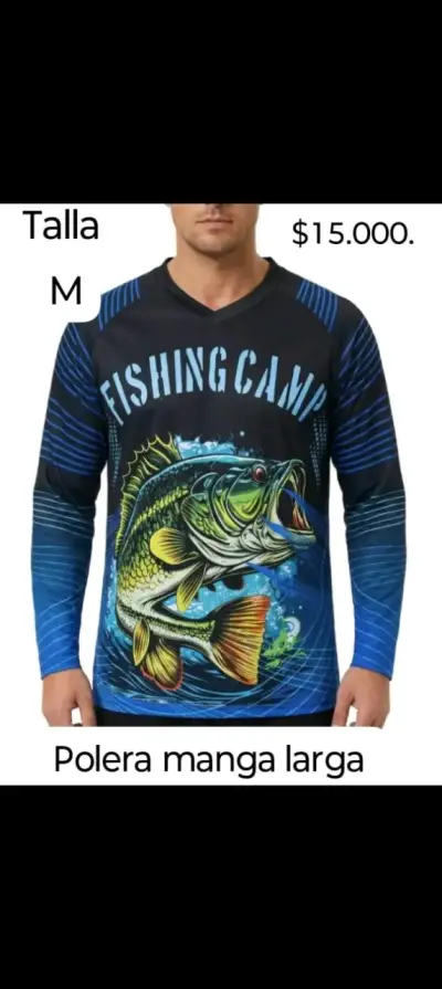 Polera  de secado rápido de pesca - miniatura 2