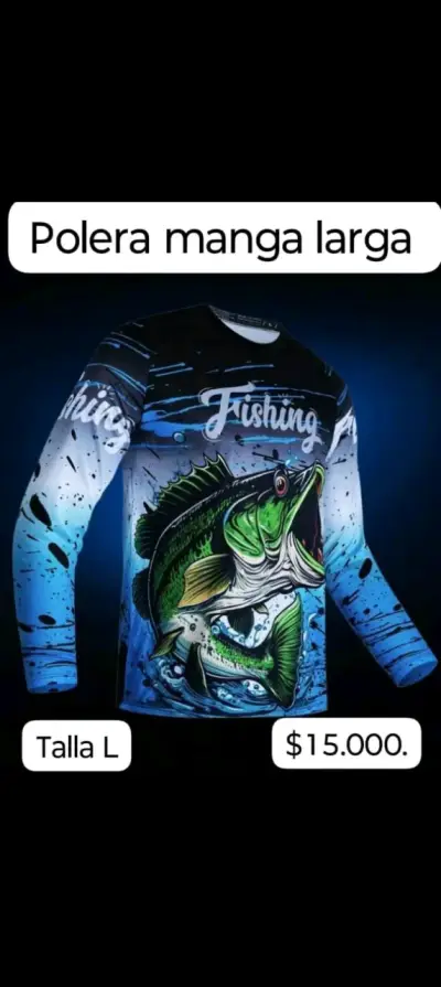 Polera  de secado rápido de pesca - miniatura 5