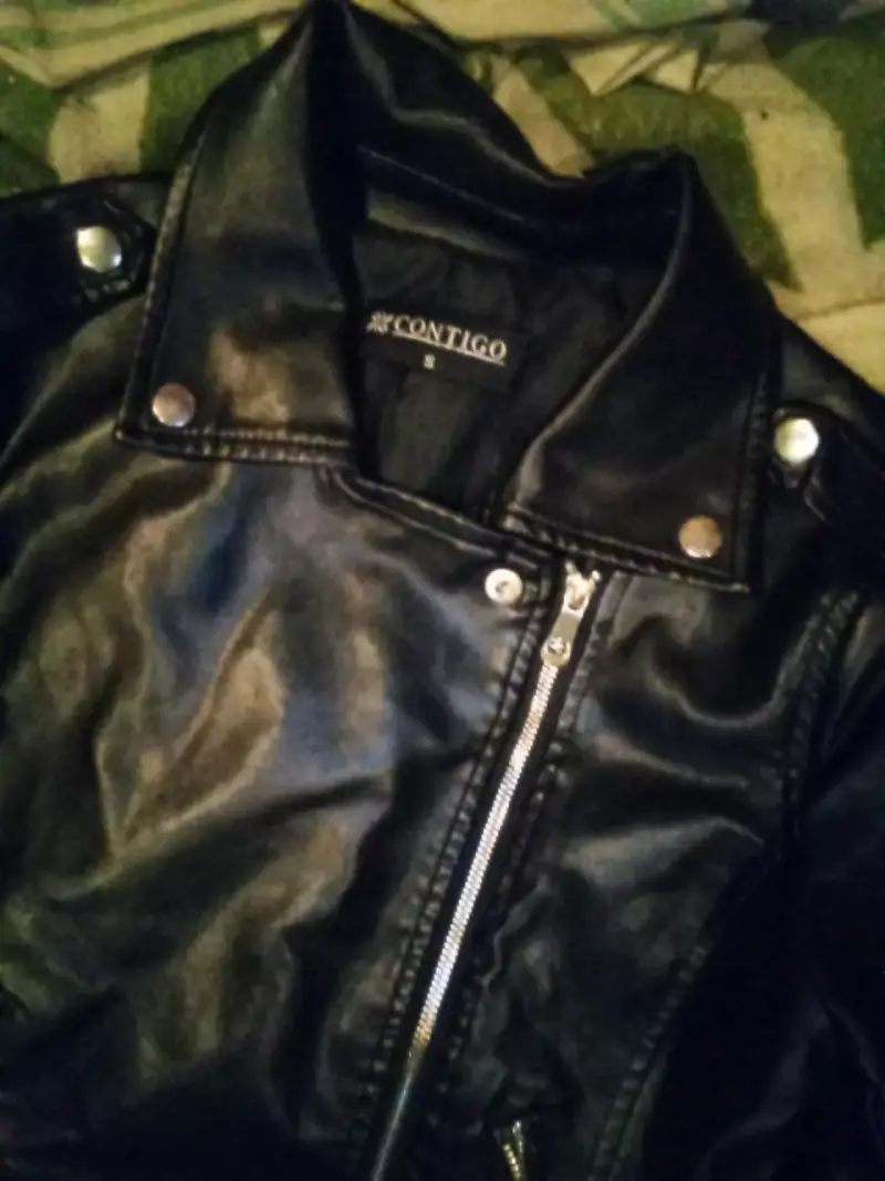 Chaqueta cuero negra mujer - 3
