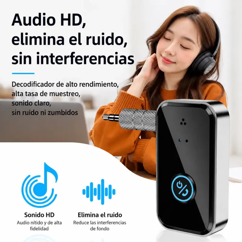 Transmisor y receptor de audio HD Bluetooth - 1