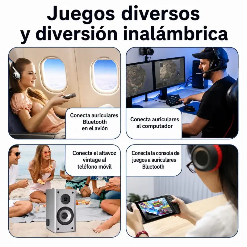 Transmisor y receptor de audio HD Bluetooth - 5