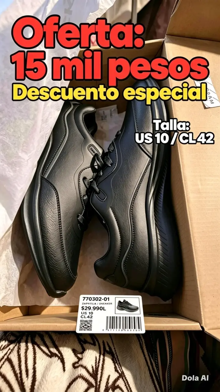 Zapatilla negra talla 42 - 3