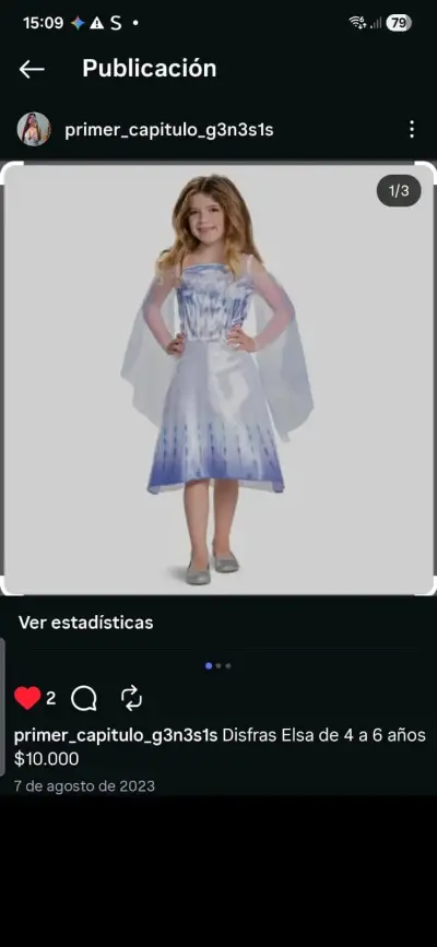 Disfraz de sirenita infantil - miniatura 2