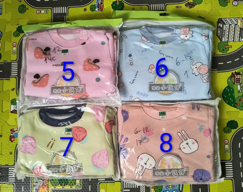Pijamas afranelados niño y niña talla 1-2 años - 4