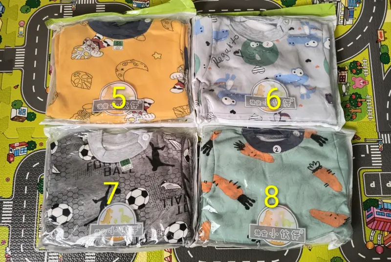 Pijamas afranelados niño y niña talla 1-2 años - 5