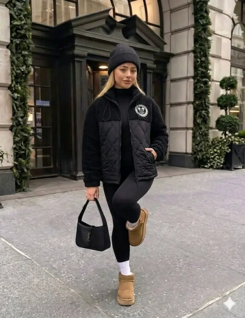 Chaqueta negra con dibujo animado - 2
