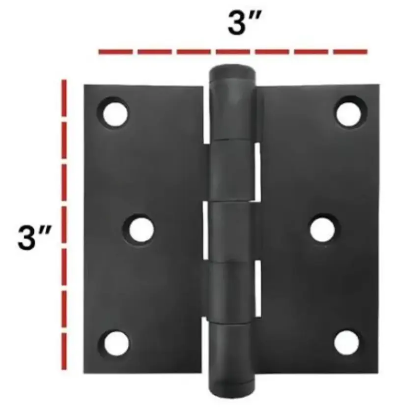 Bisagra Libro Puerta Metal Negra 3 x  3" - 2