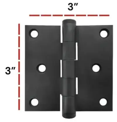 Bisagra Libro Puerta Metal Negra 3 x  3" - miniatura 2