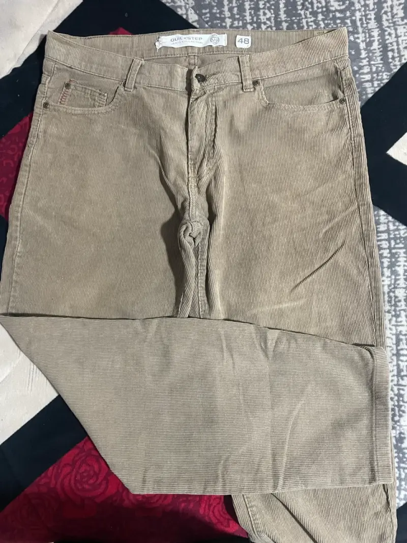 Pantalón cotelé quickstep beige - 1