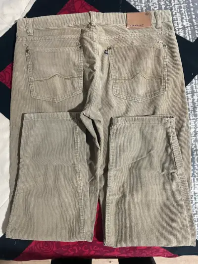 Pantalón cotelé quickstep beige - miniatura 2