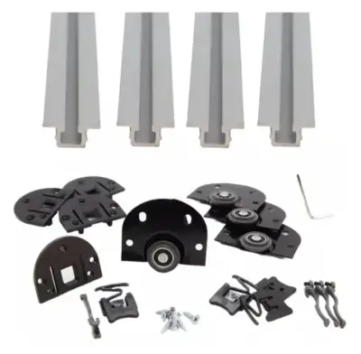 Kit Rueda Corrediza Mueble + Riel 1.5 Mts - miniatura 3
