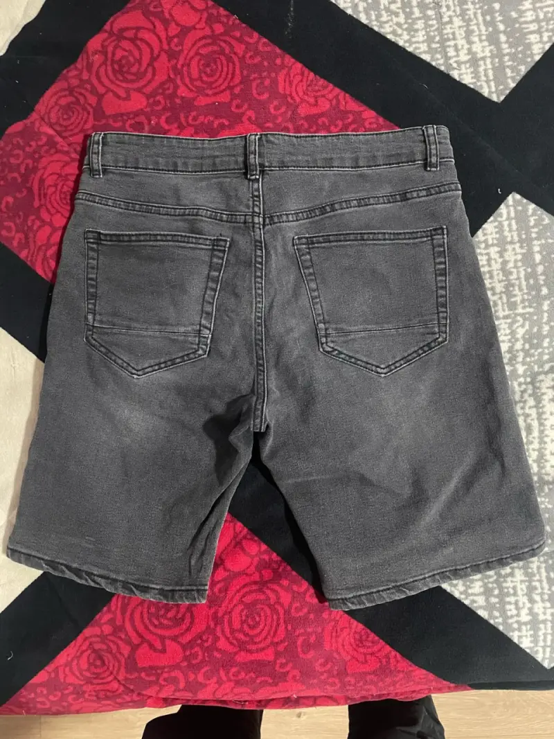 Shorts de mezclilla gris oscuro - 2