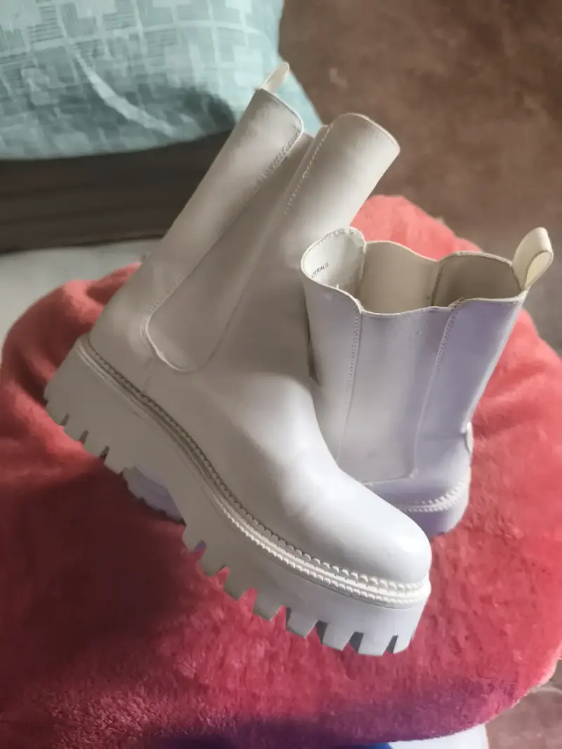 Botines blancos con plataforma - 3