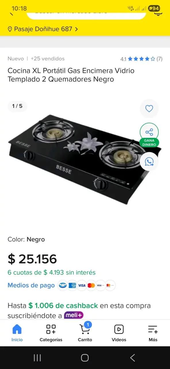 Encimera a gas