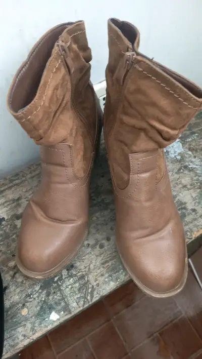 Botines de cuero marrones - miniatura 1