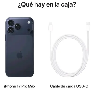 iPhone 17 Pro Max con cable USB-C - miniatura 1