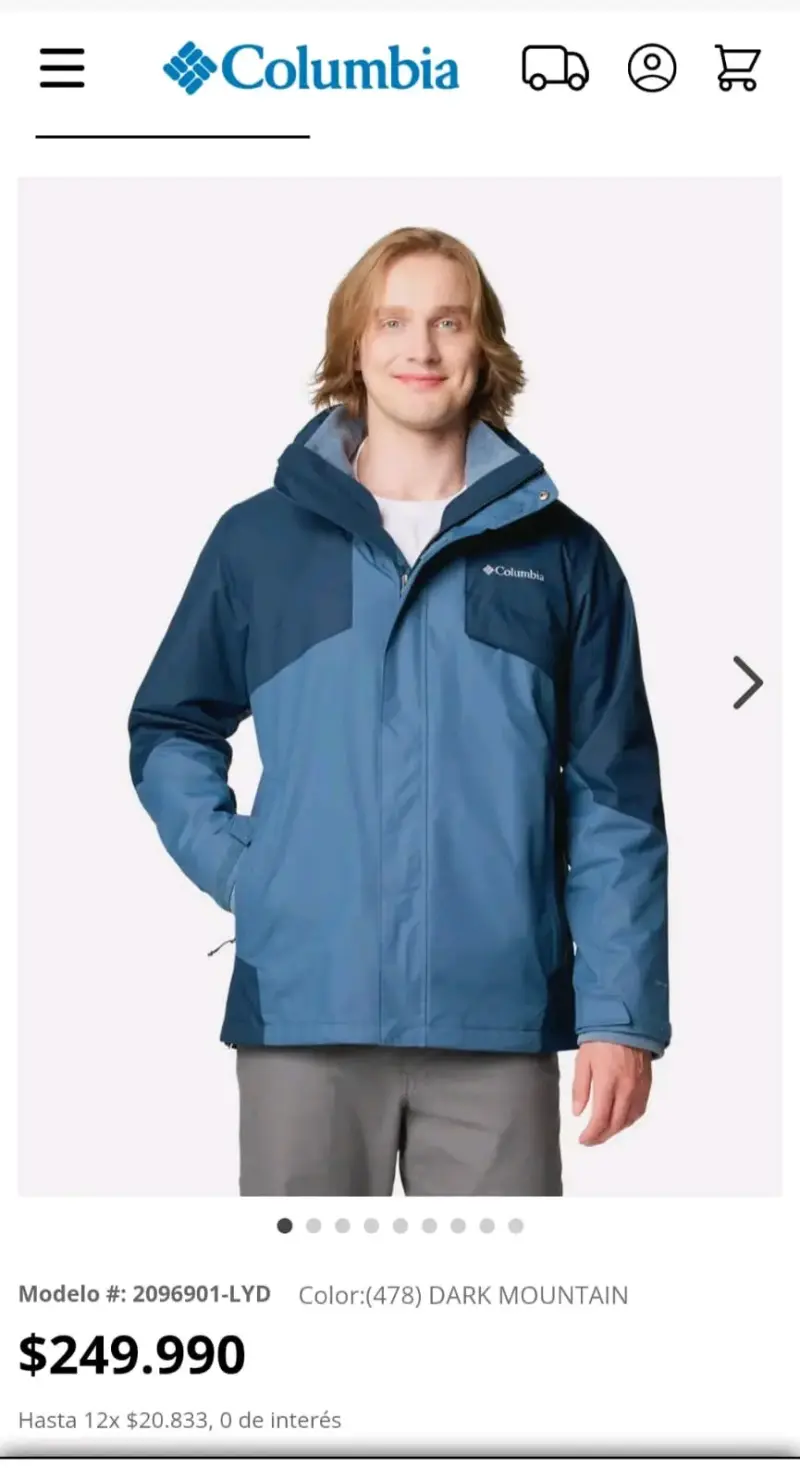 Chaqueta Columbia azul hombre - 1