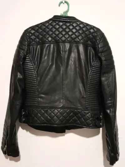 Chaqueta cuero negra Amisu - miniatura 2