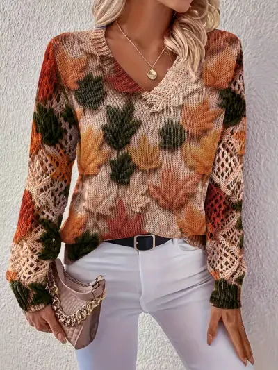 Blusa roja con estampado dorado - miniatura 4
