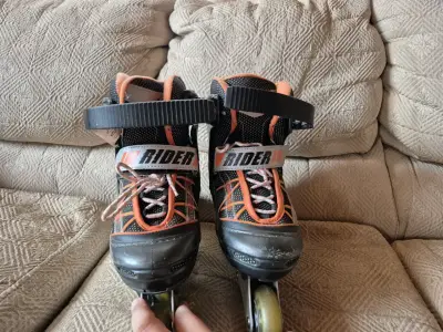 Patines en línea Rider naranja y negro - miniatura 1