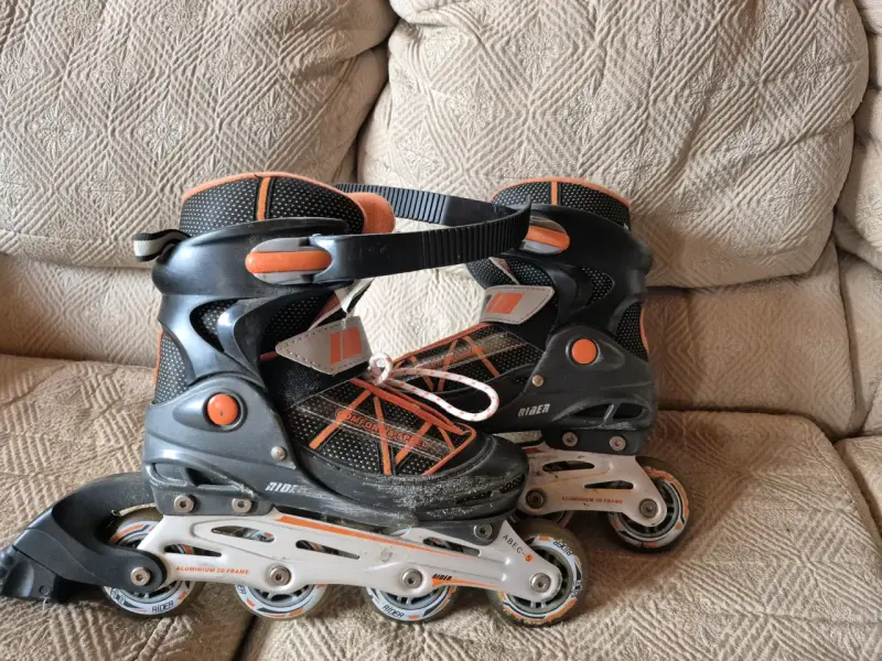 Patines en línea Rider naranja y negro - 2