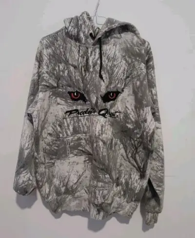 Polerón con capucha gris estampado - miniatura 1