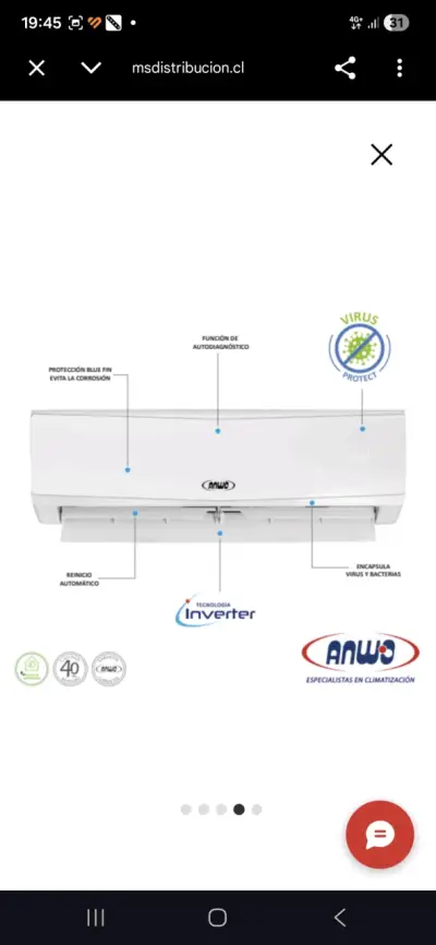 Aire acondicionado ANWO Inverter - miniatura 1